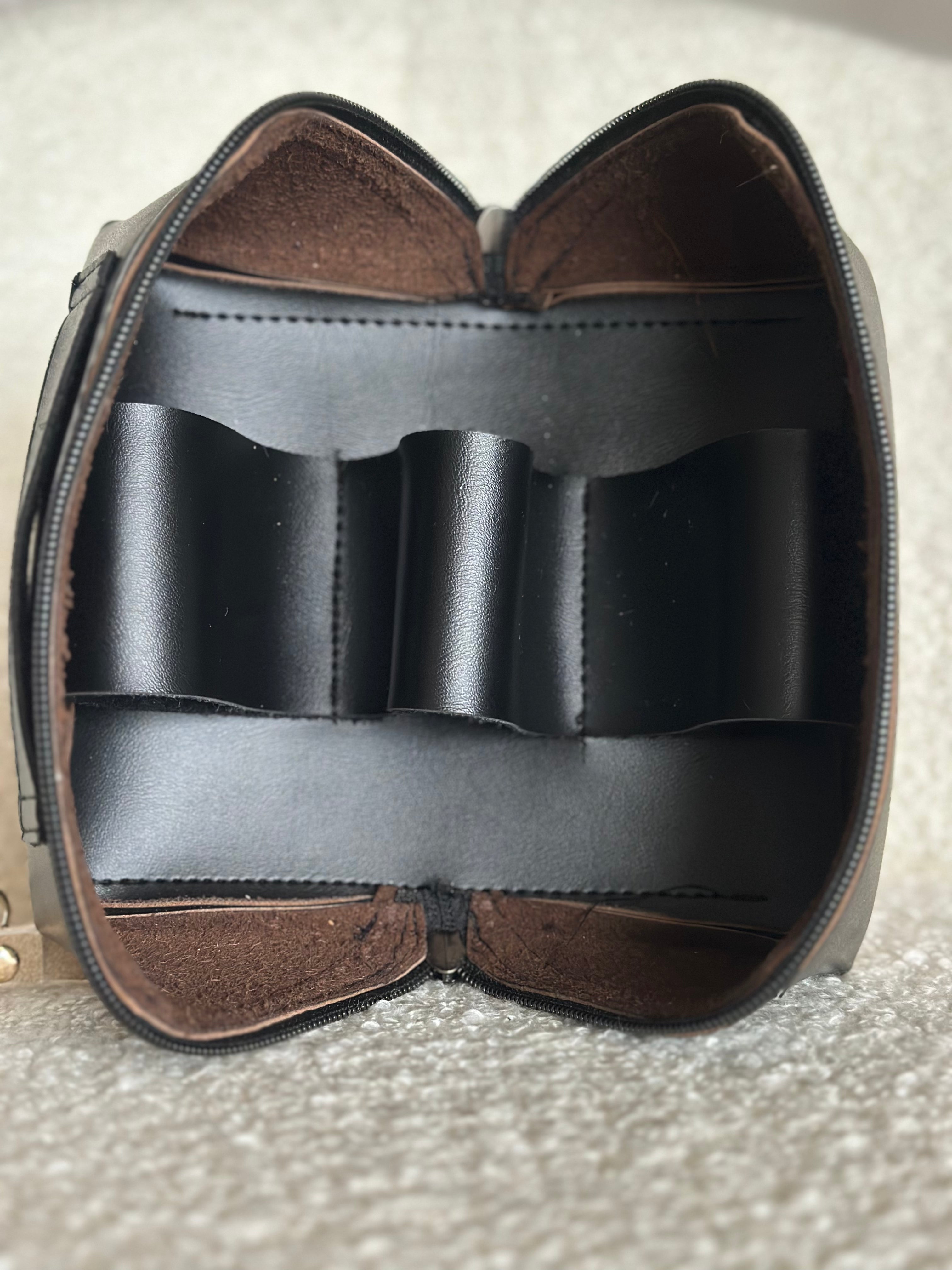 Leather Multi Glasses and Travel Case | Black