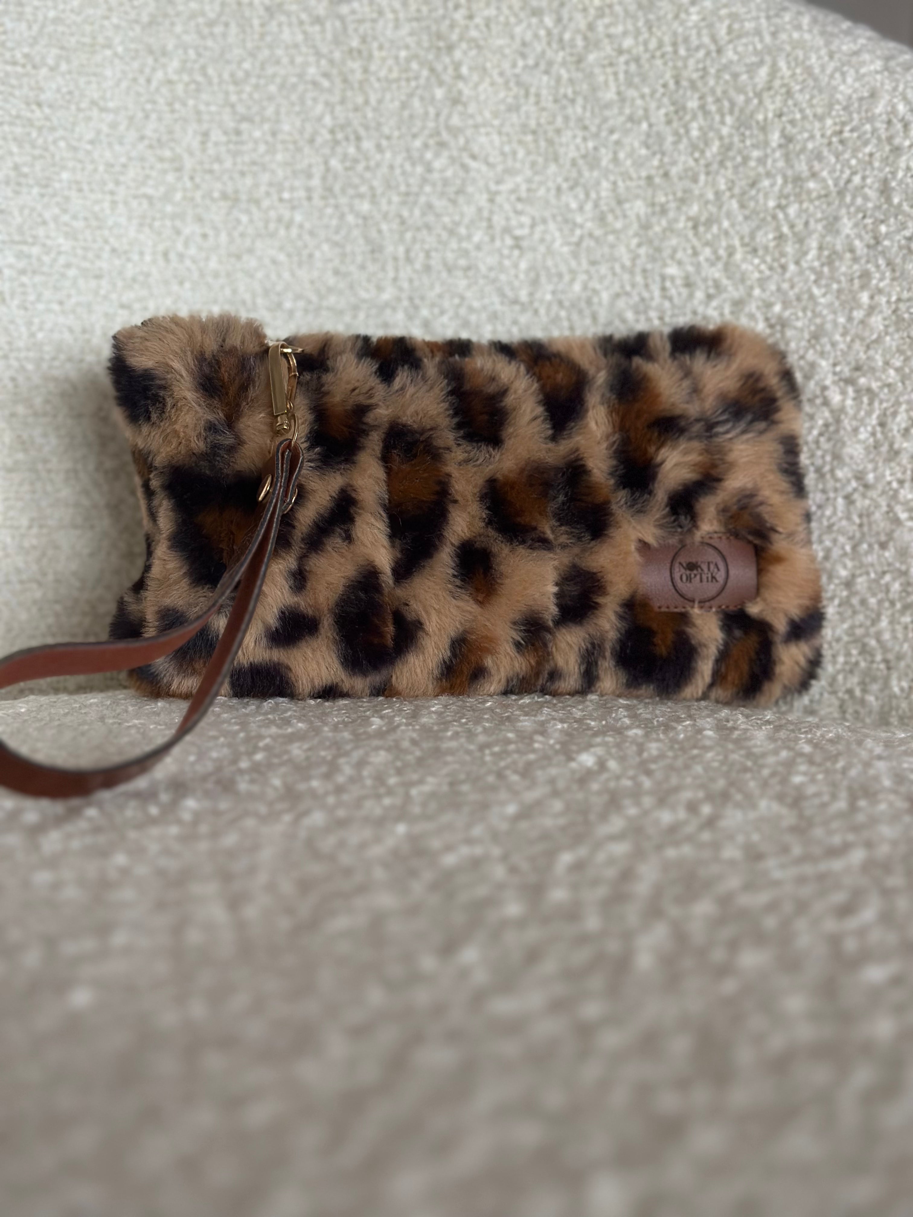 Soft Touch Plush Glasses and Travel Case | Leopard
