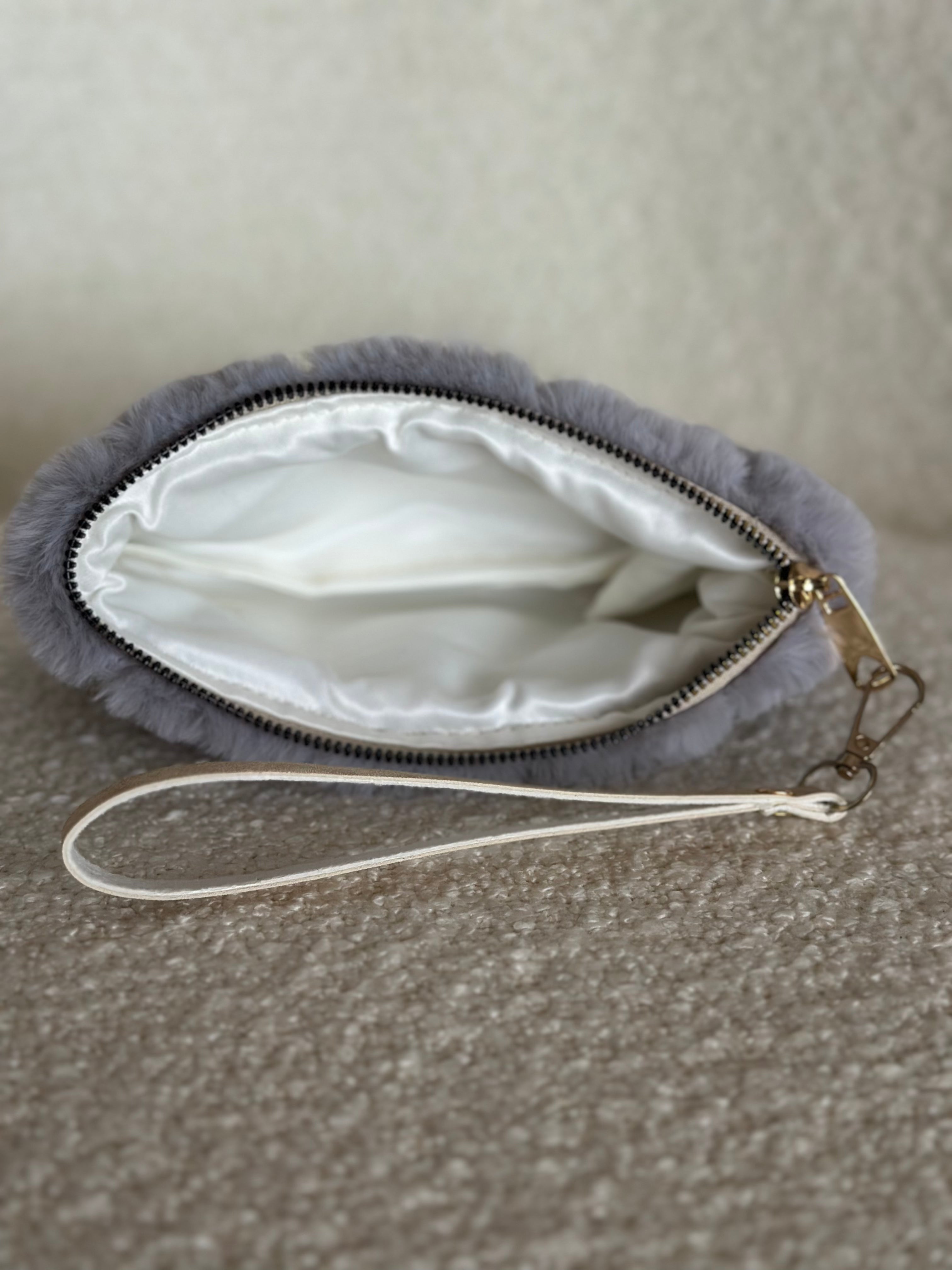 Soft Touch Plush Glasses and Travel Case | Grey
